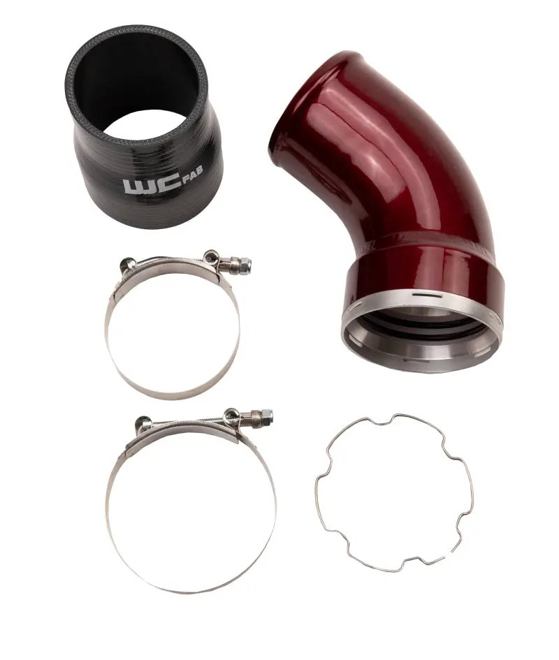 Wehrli Gloss White Intercooler Outlet Elbow Kit – Passenger Side, For 2006–2010 Gm Lbz/Lmm Duramax 1