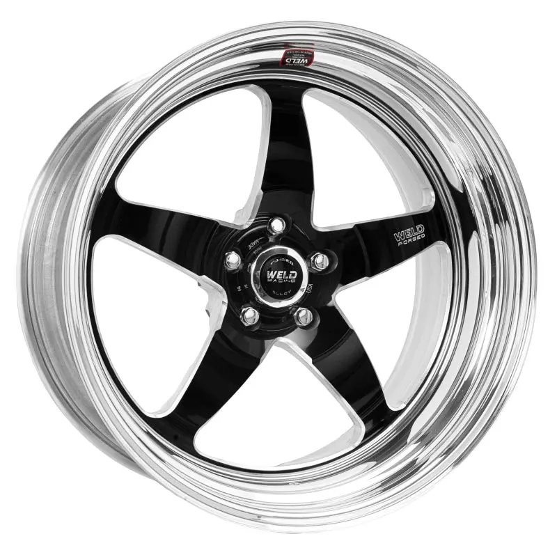 Weld S71 20X7 Inch Black Beadlock-Style Wheel – 5X4.75 Bolt Circle, 3.4In Backspace, Medium Pad Finish 1
