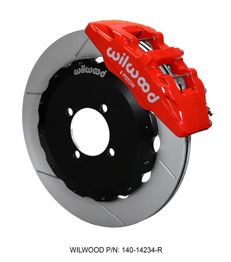 Wilwood Dynapro 6-Piston Front Brake Hat Kit With Lines For 2016+ Mazda Mx-5 Miata – 12.88-Inch Rotors, Red Finish 1