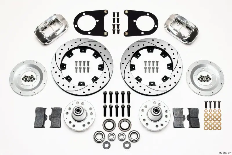 Wilwood Forged Dynalite Front Brake Kit – 12.19-Inch Drilled & Polished Rotors For 1937–1948 Ford Passenger Car Spindles 1