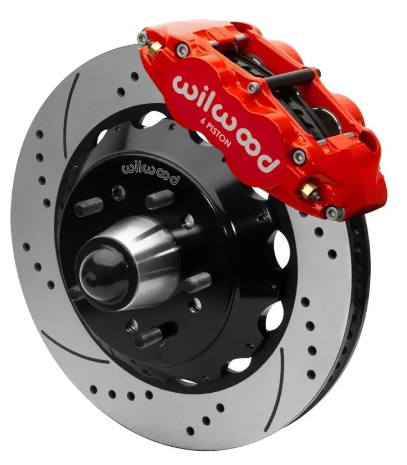 Wilwood Forged Narrow Superlite 6R Front Big Brake Kit – 14-Inch Rotors For 1963–1987 Chevrolet C10 Trucks (Red Finish) 1