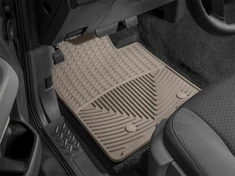 Wt Rubber Rear Floor Mats – Tan Color, Custom-Fit Protection 1
